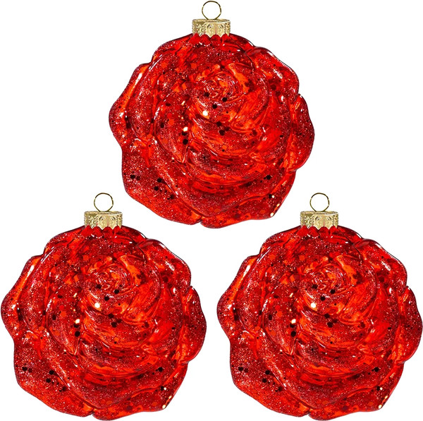 Набор шаров новогодних Elan Gallery Цветок / 980086 - фото