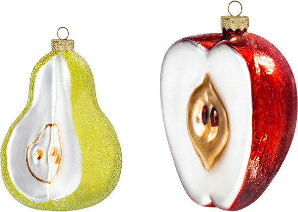 Набор елочных игрушек Elan Gallery Яблоко + Груша / 980087