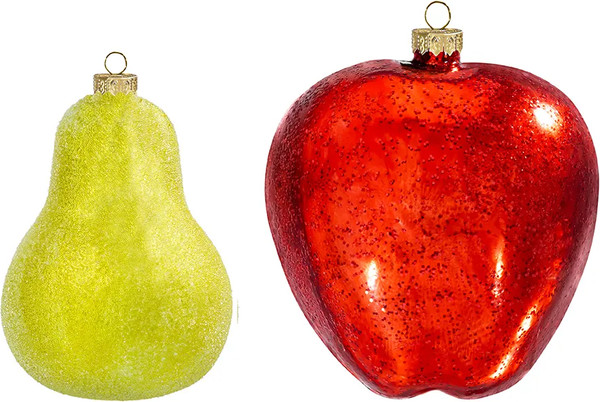Набор елочных игрушек Elan Gallery Яблоко + Груша / 980087