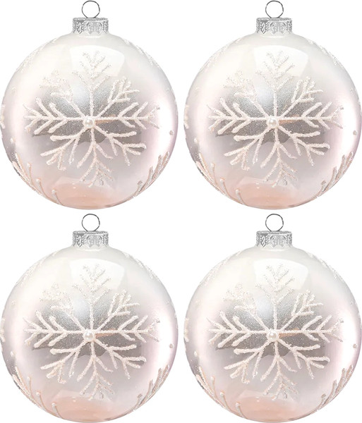 Набор шаров новогодних Elan Gallery Снежинка / 980090 - фото