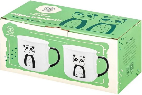 Набор кружек Elan Gallery Две панды / 230264