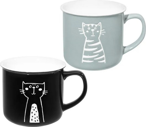 Набор кружек Elan Gallery Два кота / 230265 - фото