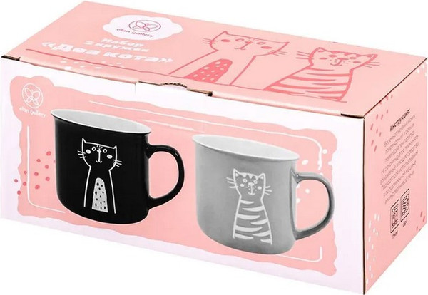 Набор кружек Elan Gallery Два кота / 230265