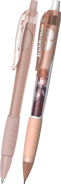 Ручка шариковая Erich Krause Matic&Grip 0.7 + карандаш Butterfly Manga / 63688 - фото