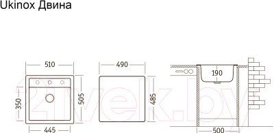 Мойка кухонная Ukinox Dvina-10