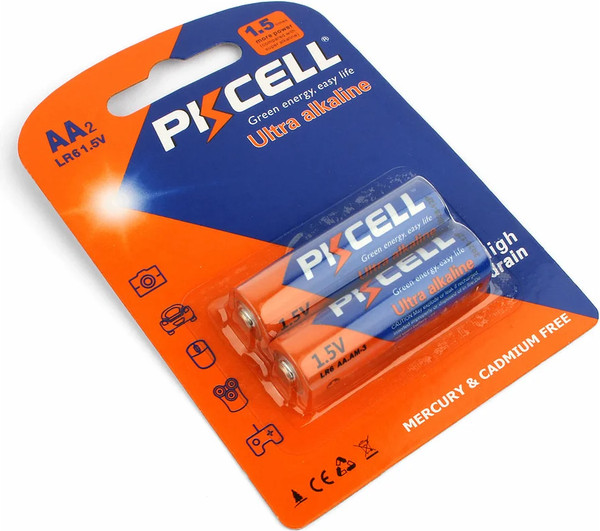 Комплект батареек Pkcell AA LR6 Alkaline / LR6-2B