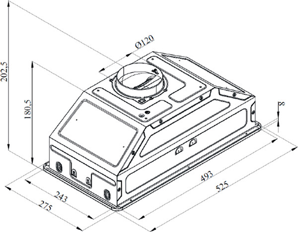 Вытяжка скрытая Monsher Inhit 60