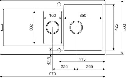 Мойка кухонная Kuppersberg Modena 1.5B2D