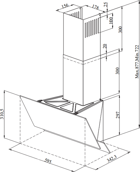 Вытяжка наклонная Monsher Laval 60