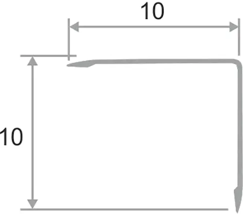 Уголок алюминиевый Profiling 10x10