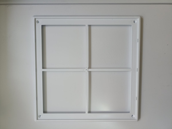 Решетка вентиляционная Ventale PS пластиковая в рамке с сеткой 150x150