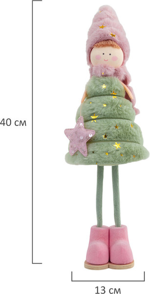 Фигура под елку Золотая сказка Девочка-елочка / 592566