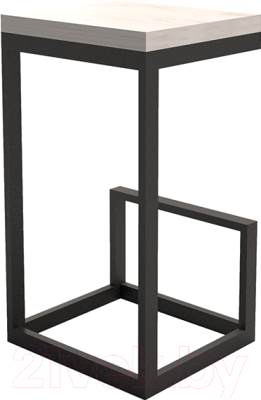 Табурет барный Millwood Ярдс-6 Ярдс Л (дуб белый Craft/металл черный) - фото