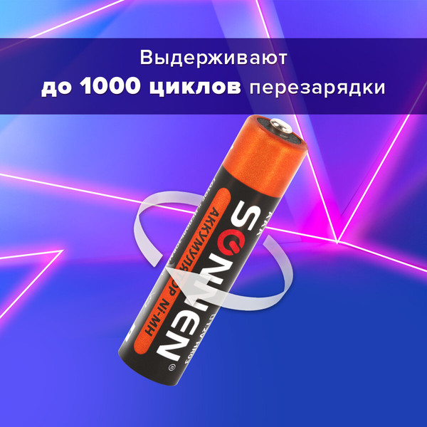 Комплект аккумуляторов Sonnen ААA HR03 1000mAh / 455611