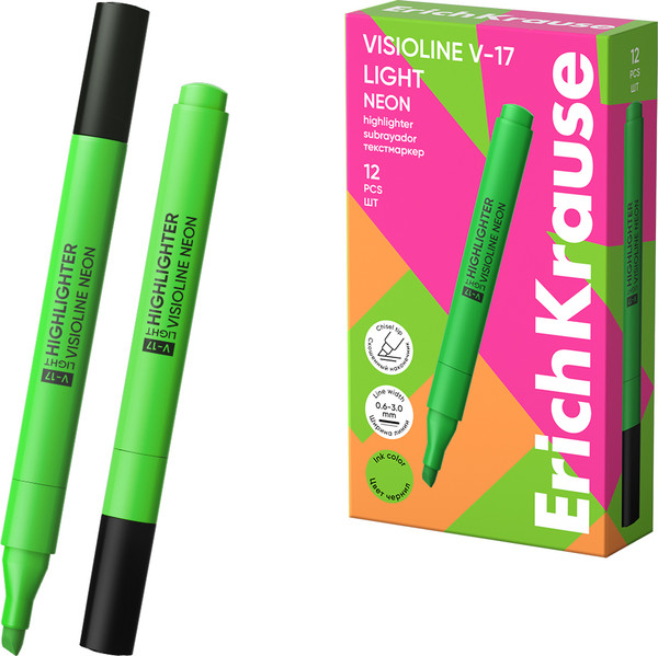 Текстовыделитель Erich Krause Visioline V-17 light Neon / 63557
