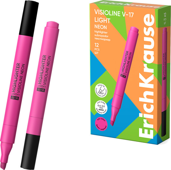 Текстовыделитель Erich Krause Visioline V-17 light Neon / 63558