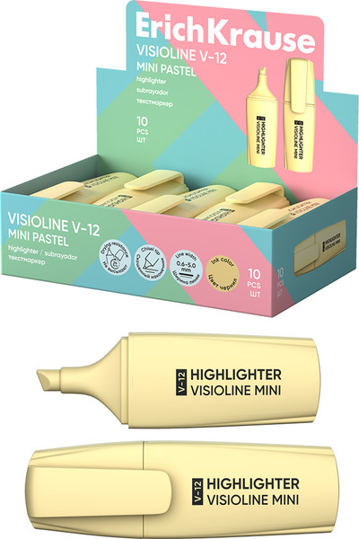 Текстовыделитель Erich Krause Visioline V-12 Mini Pastel / 60799