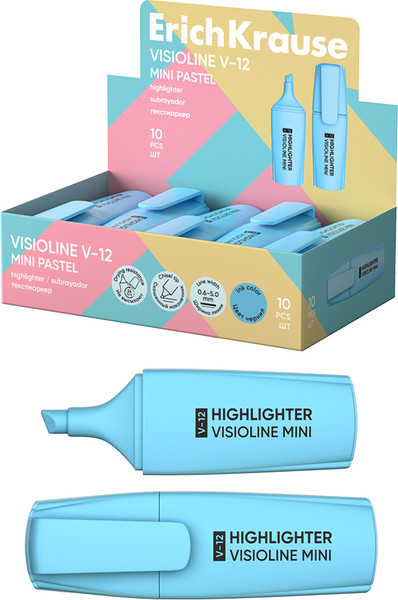 Текстовыделитель Erich Krause Visioline V-12 Mini Pastel / 60802