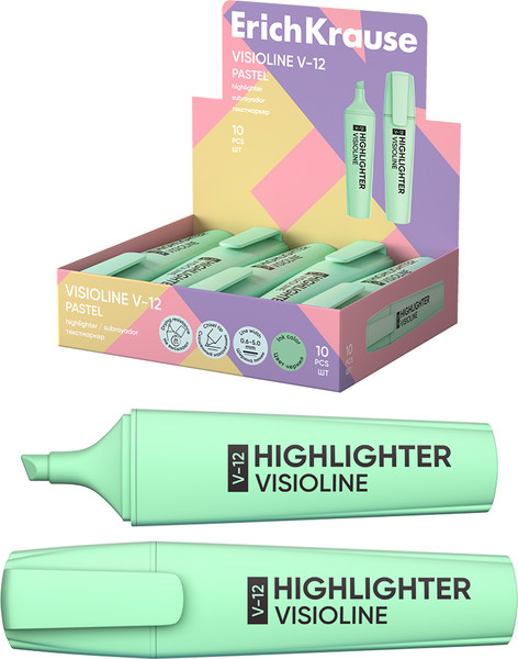 Текстовыделитель Erich Krause Visioline V-12 Pastel / 60804