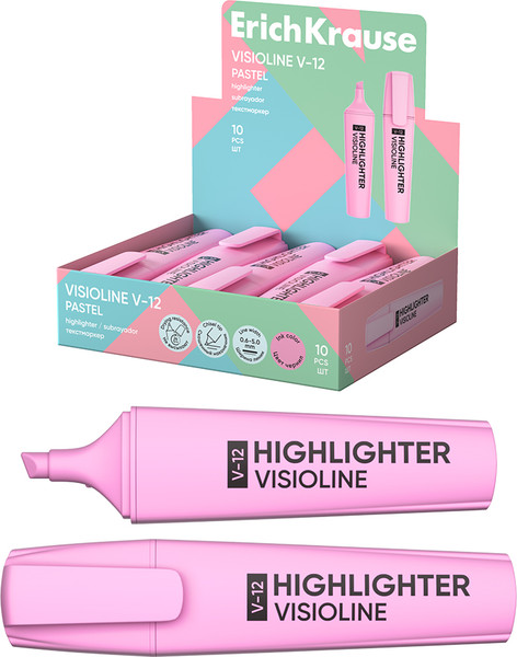 Текстовыделитель Erich Krause Visioline V-12 Pastel / 60805