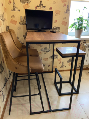 Табурет барный Millwood Ярдс-6 Ярдс Л (дуб табачный Craft/металл черный)