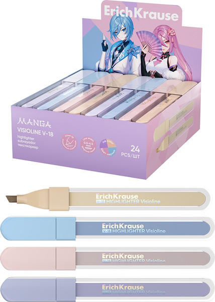 Текстовыделитель Erich Krause Visioline V-18 Manga / 60812