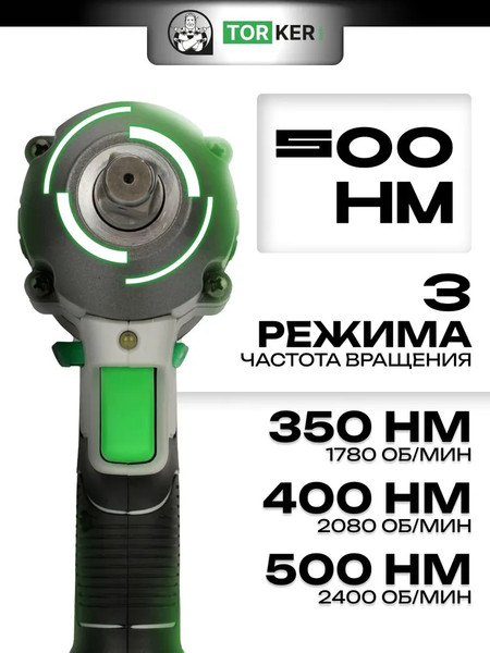 Аккумуляторный гайковерт Torker WR20-03