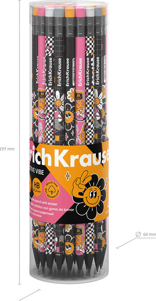 Простой карандаш Erich Krause Positive Vibe НВ / 62776