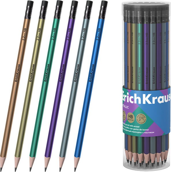 Простой карандаш Erich Krause Metallic HB / 60723