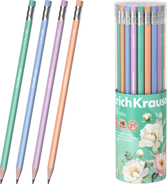 Простой карандаш Erich Krause Pastel Bloom HB / 60722