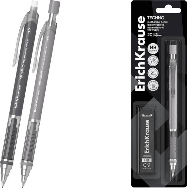 Механический карандаш Erich Krause Techno 0.9 HB / 64087