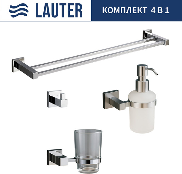 Набор аксессуаров для ванной Lauter 21SH6061 + 21SH6171 + 21SH6091 + 21SH6021 - фото