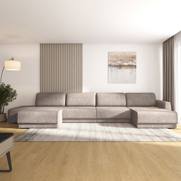 Диван П-образный Олмеко Женева 2S2OPF левый