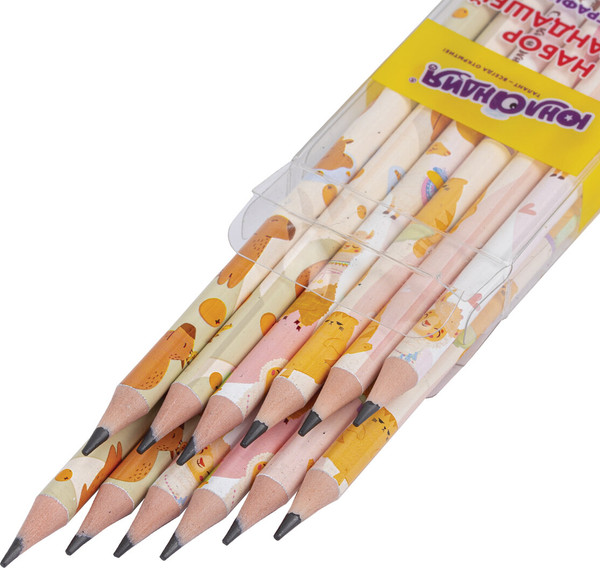 Набор простых карандашей Юнландия Fat Animals/ 182035