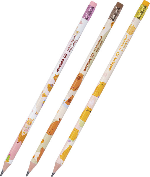 Набор простых карандашей Юнландия Fat Animals/ 182035