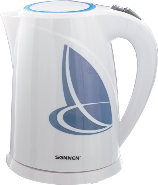 Электрочайник Sonnen KT-1767 / 453416 (белый/синий) - фото