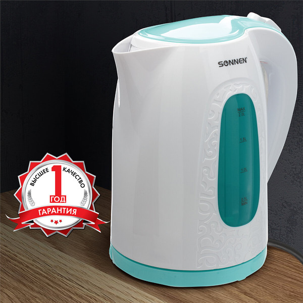 Электрочайник Sonnen KT-2016 / 453417 (белый/синий)