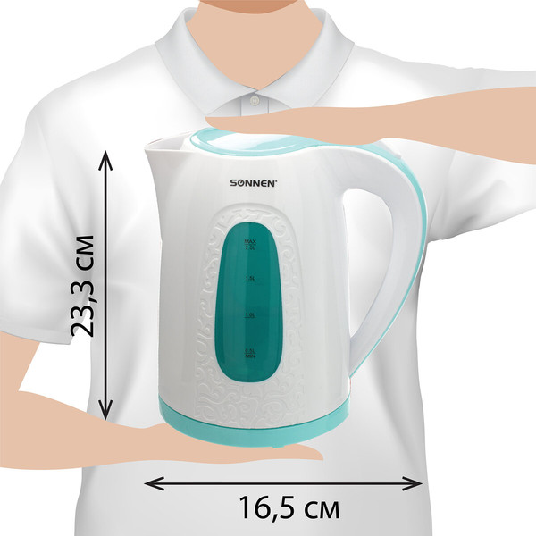 Электрочайник Sonnen KT-2016 / 453417 (белый/синий)
