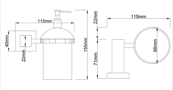 Набор аксессуаров для ванной и туалета Lauter 21SH6081 + 21SH6171 + 21SH6071