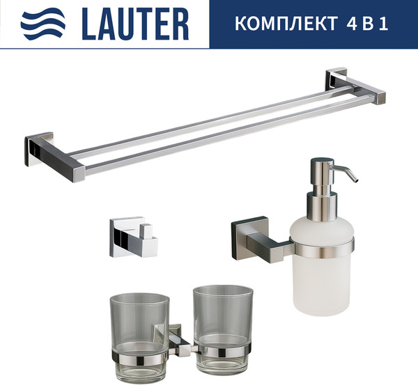 Набор аксессуаров для ванной Lauter 21SH6081 + 21SH6171 + 21SH6091 + 21SH6021 - фото