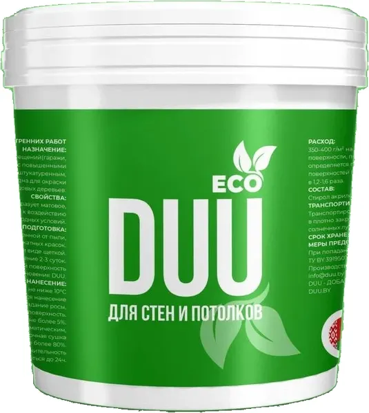 Краска DUU Eco ВД-АК для стен и потолков - фото