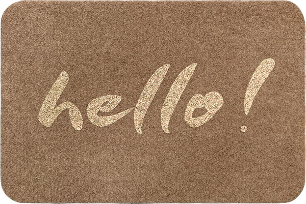 Коврик грязезащитный ComeForte Велюр Hello 50x80 - фото