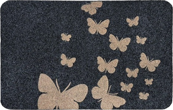 Коврик грязезащитный ComeForte Велюр Бабочки 60x90 - фото