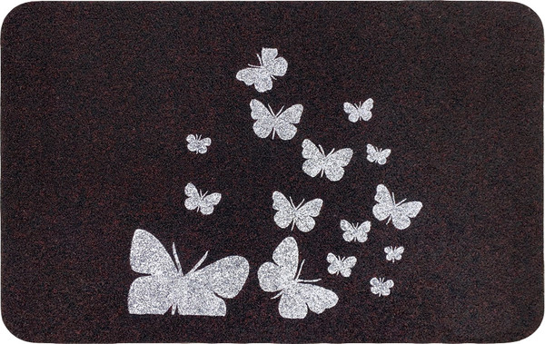 Коврик грязезащитный ComeForte Велюр Бабочки 60x90 - фото