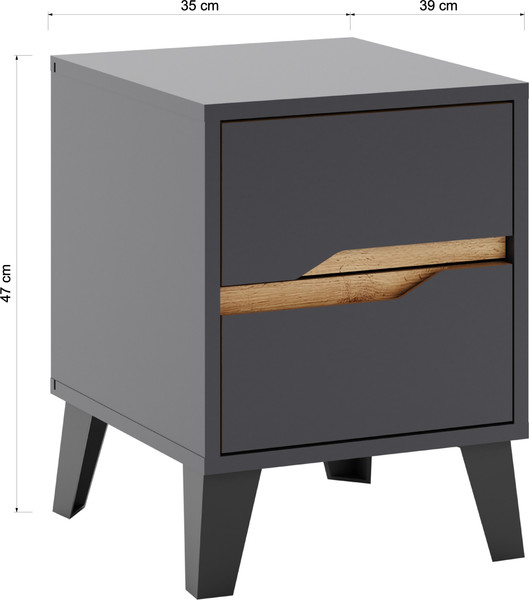 Прикроватная тумба Eligard Eyva 2S 