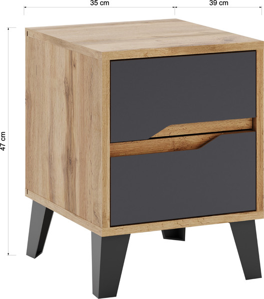 Прикроватная тумба Eligard Eyva 2S 