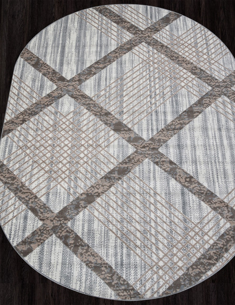 Коврик Merinos Sierra F351-OVAL-CREAM-BLUE