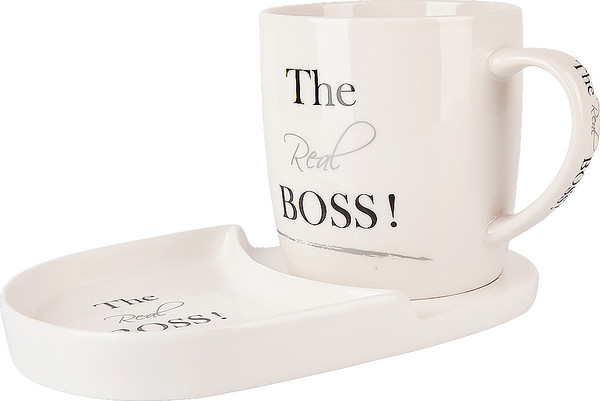 Кружка с блюдцем Nouvelle The Real Boss / 0440013