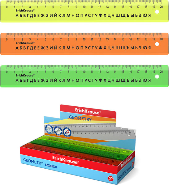 Линейка Erich Krause Neon / 55500