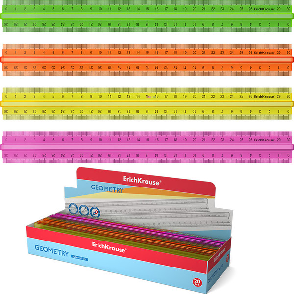 Линейка Erich Krause Neon / 55524